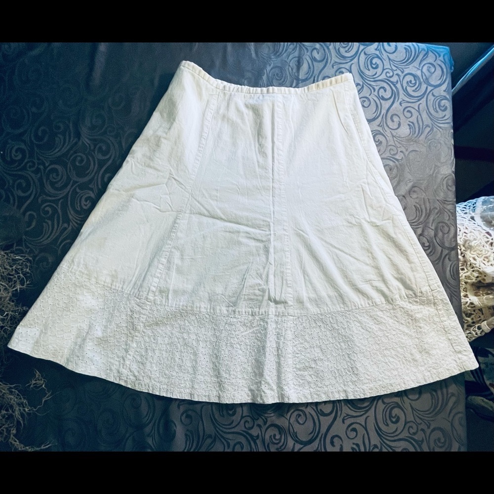 Apostrophe White Linen Skirt Sz 22W